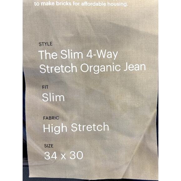 Everlane The Slim 4-Way Stretch Organic Jean in Black 34x30 NWT - Picture 6 of 8